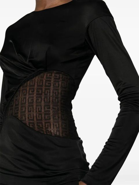 Givenchy $G-lace panelled top - Black