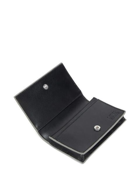 Diesel 1dr metallic-effect card holder - Silver