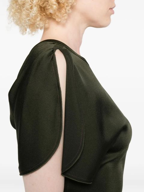 Victoria Beckham draped-sleeve blouse - Green