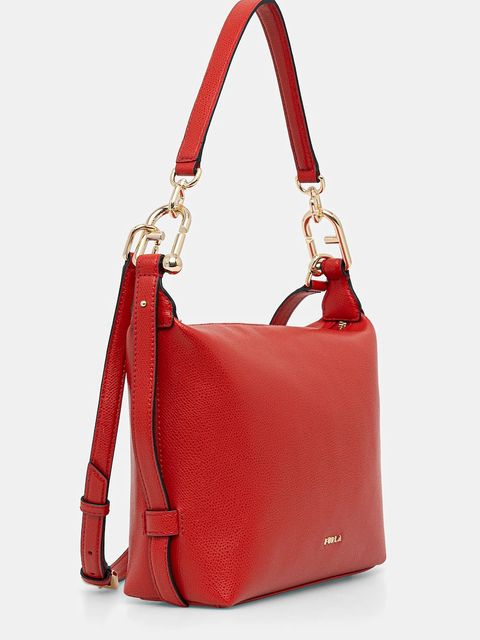 Furla torebka skórzana Tonie Mini Hobo kolor czerwony WE00877 A.0023 4484S