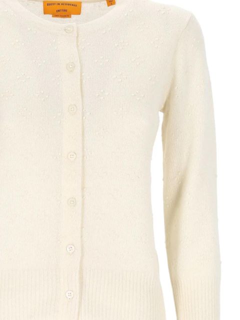Guest In Residence Compass Jane pointelle-knit cardigan - Neutrals