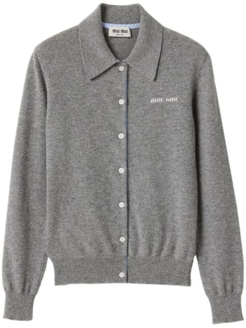 Miu Miu cashmere cardigan - Grey - zdjęcie produktu nr 1