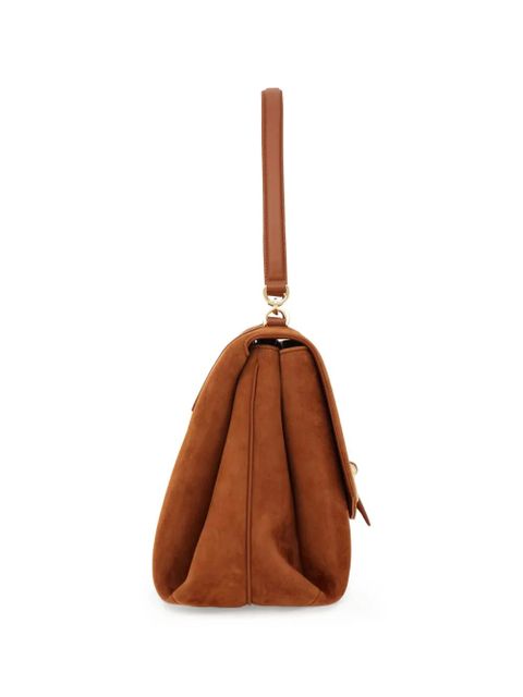 Ferragamo large front flap shoulder bag - Brown