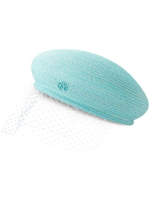 Maison Michel New Bonnie veil-detail beret - Blue - zdjęcie produktu nr 1