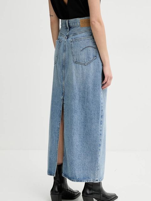 G-Star spódnica jeansowa kolor niebieski maxi prosta D24385-D788 - zdjęcie produktu nr 2