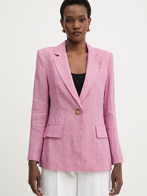 Luisa Spagnoli marynarka jednorzędowa damska lniana Vetrate - zdjęcie produktu nr 1