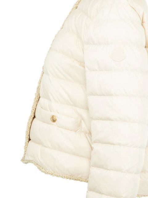 Moncler Fleurs bouclé-trim jacket - Neutrals
