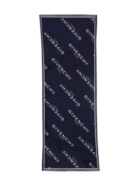 Givenchy monogram fringed scarf - Blue - zdjęcie produktu nr 1