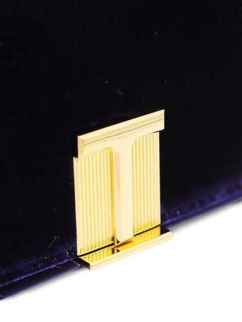 TOM FORD velvet cross body bag - Blue