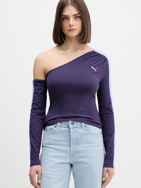 Puma longsleeve damski z bawełną Asymmetric Longsleeve - zdjęcie produktu nr 2