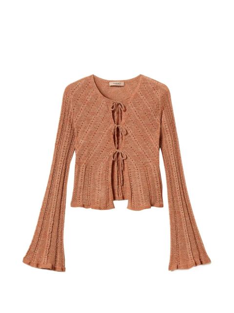 TWINSET tie-front knitted cardigan - Orange - zdjęcie produktu nr 1