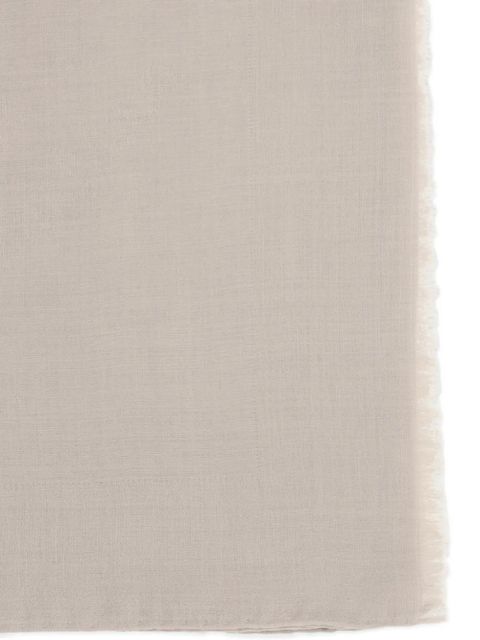 Max Mara frayed mazzinnia scarf - Neutrals