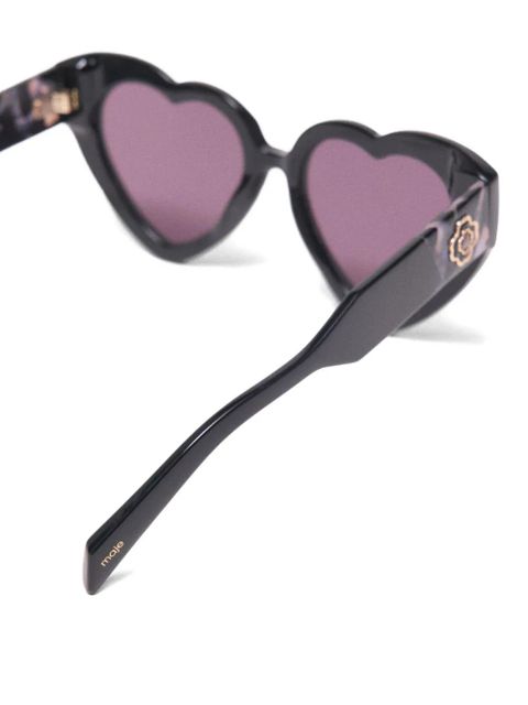 Maje heart-shaped sunglasses - Black