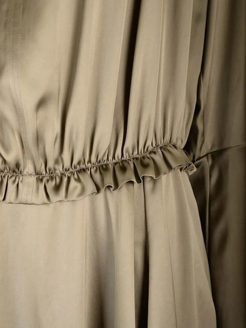 LOEWE ruffled-waist tunic dress - Green