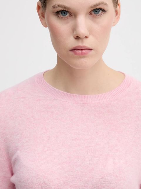 United Colors of Benetton sweter wełniany damski kolor różowy lekki 1002D1K01