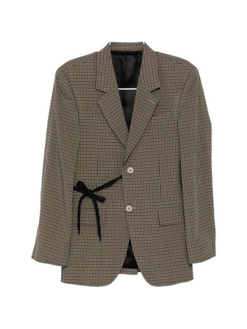 Balenciaga check wrap blazer - Neutrals - zdjęcie produktu nr 1