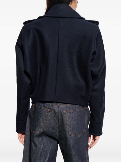 Givenchy gold-tone button wool jacket - Blue