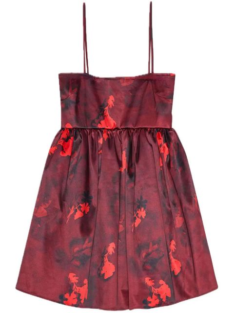 GANNI printed satin mini dress - Red - zdjęcie produktu nr 1