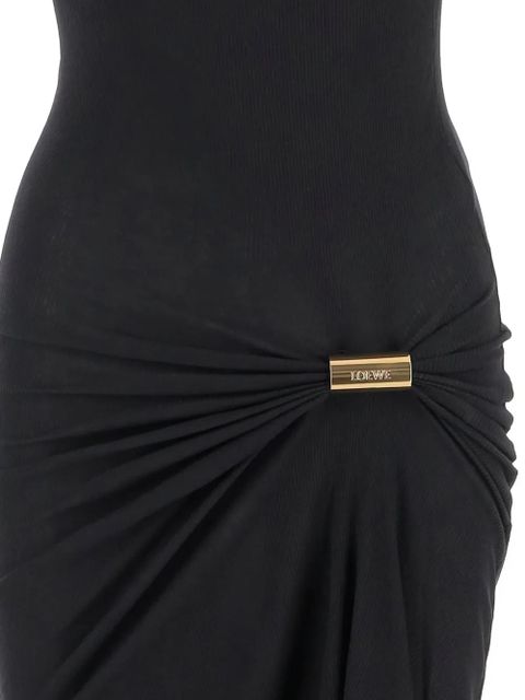 LOEWE ribbed midi tank dress - Black