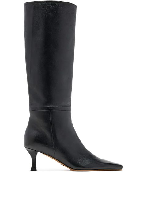 Proenza Schouler Trap leather knee-high boots - Black - zdjęcie produktu nr 1