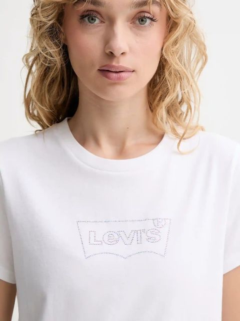 Levi's t-shirt bawełniany damski kolor biały 17369