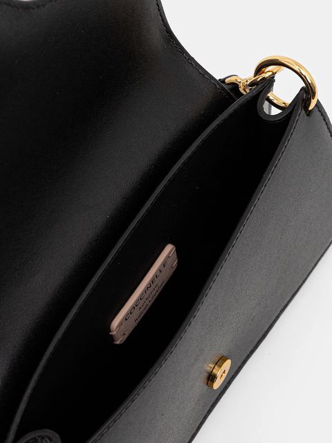 Coccinelle torebka skórzana kolor czarny E5 U4G 27 01 01