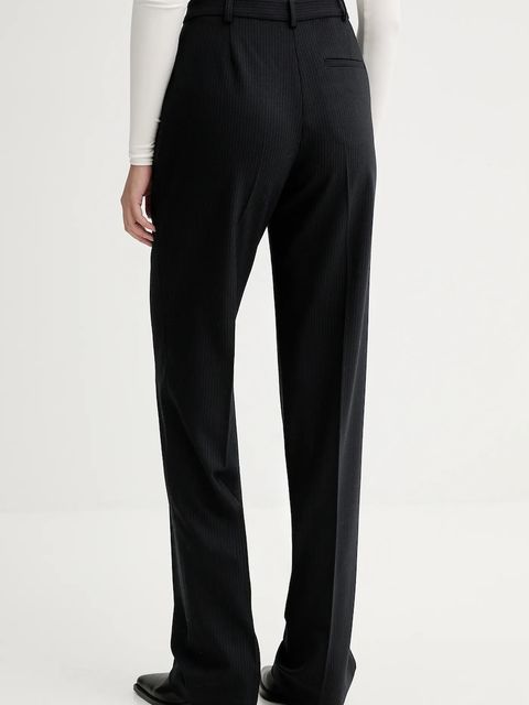 IRO spodnie z dodatkiem wełny WM23GAYLOR damskie kolor czarny szerokie medium waist GAYLOR