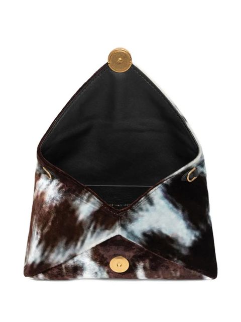 DRIES VAN NOTEN printed envelope mini bag - Brown