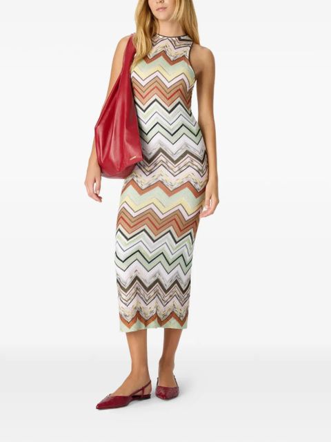 Missoni zigzag-pattern midi dress - Neutrals - zdjęcie produktu nr 2