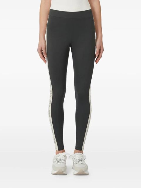 Weekend Max Mara logo-tape leggings - 001 ANTRACITE - zdjęcie produktu nr 2