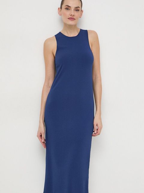Weekend Max Mara sukienka kolor granatowy midi prosta 2415321022600