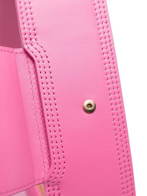 Jacquemus logo-plaque leather tote bag - Pink