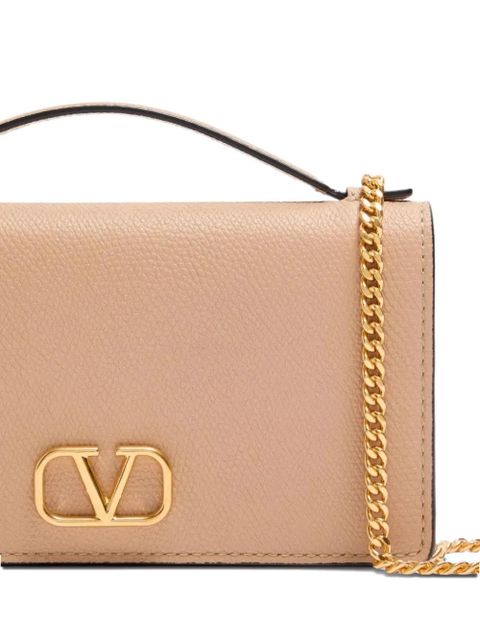 Valentino Garavani V-logo chain wallet - Neutrals
