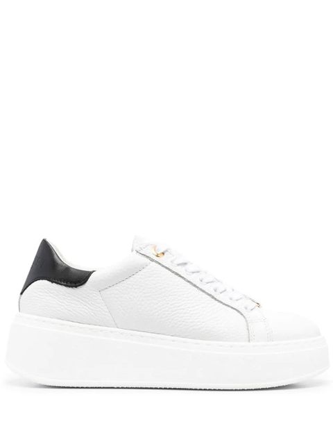 TWINSET contrasting-heel leather sneakers - White - zdjęcie produktu nr 1