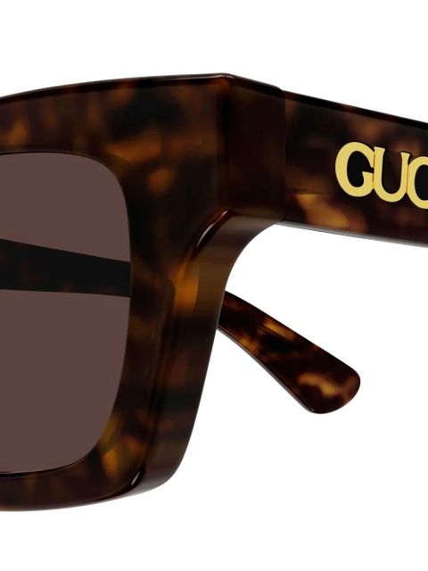 Gucci Eyewear rectangle-frame sunglasses - Brown