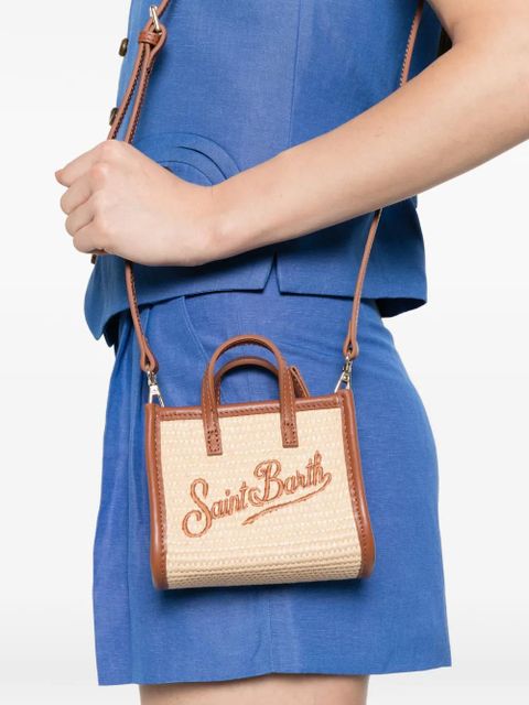 MC2 Saint Barth micro Vivian logo-embroidered woven tote bag - Neutrals - zdjęcie produktu nr 2