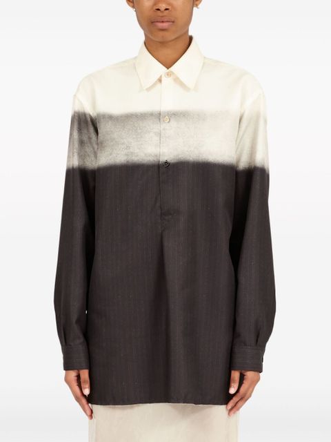 Maison Margiela Trompe l'oeil pinstripe-print shirt - Neutrals - zdjęcie produktu nr 2