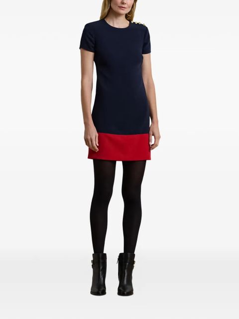 Lauren Ralph Lauren button colour-block mini dress - Blue - zdjęcie produktu nr 2