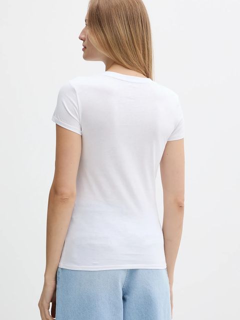 Armani Exchange t-shirt bawełniany damski kolor biały XW001357 AF10356 - zdjęcie produktu nr 2