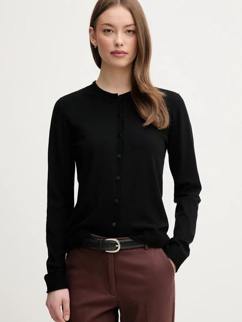 Sisley kardigan damski kolor czarny lekki 17Q3M5203 - zdjęcie produktu nr 1