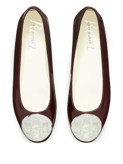 Tory Burch logo-plaque ballet flats - Brown - zdjęcie produktu nr 2