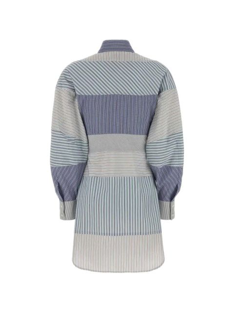 Moschino patchwork striped mini shirt dress - Blue - zdjęcie produktu nr 2