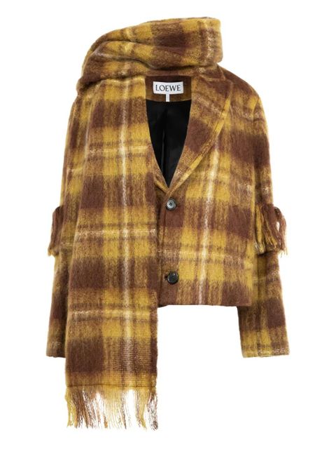 LOEWE plaid-pattern wool jacket - Yellow - zdjęcie produktu nr 1