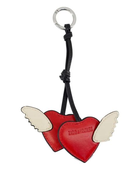 Zadig&Voltaire winged-hearts keychain - Red