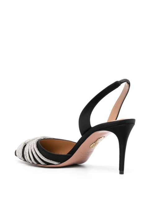 Aquazzura Gatsby 75mm slingback pumps - Black - zdjęcie produktu nr 2