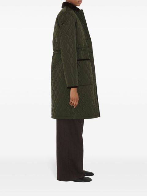 Burberry quilted car coat - Green