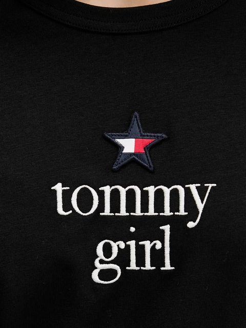 Tommy Jeans t-shirt damski kolor czarny DN0DN00094