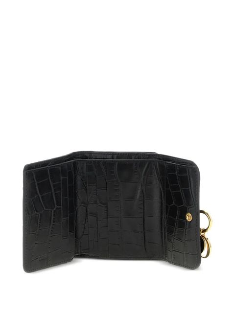 Chloé small Alphabet crocodile-effect leather wallet - Black