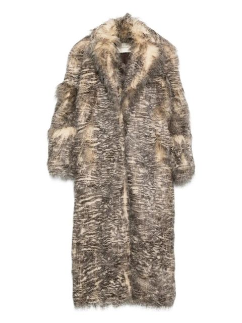 ENTIRE STUDIOS Coco tiger-print faux-fur coat - Neutrals - zdjęcie produktu nr 1