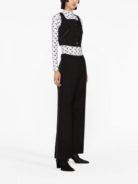 Marine Serre wide-leg tailored trousers - Black - zdjęcie produktu nr 2